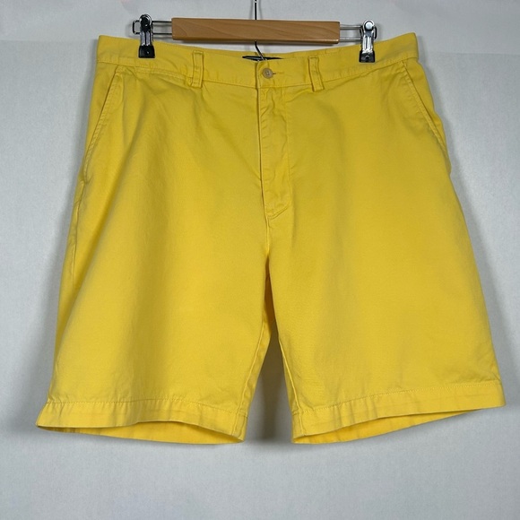 Ralph Lauren Yellow Flat Front Men's Shorts Size 34 - Picture 1 of 10
